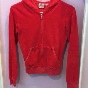 Juicy Couture Red Zip-Up Hoodie